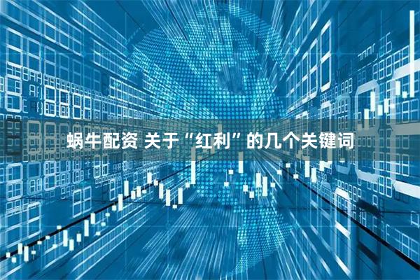 蜗牛配资 关于“红利”的几个关键词